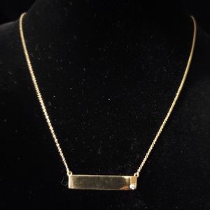 18" 14k yellow gold and diamond necklace